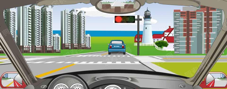 驾驶机动车在路口直行遇到这种信号灯应该怎样行驶？