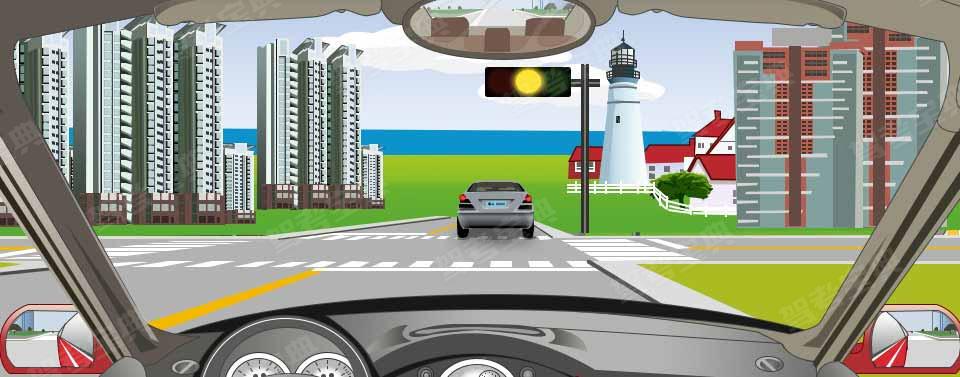 驾驶机动车在路口遇到这种信号灯表示什么意思？