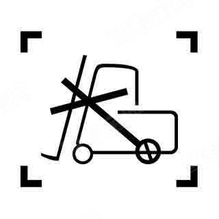 下圖中的標志名稱為“禁用叉車”，因此表達的含義是禁止用升降叉車搬運此物品。